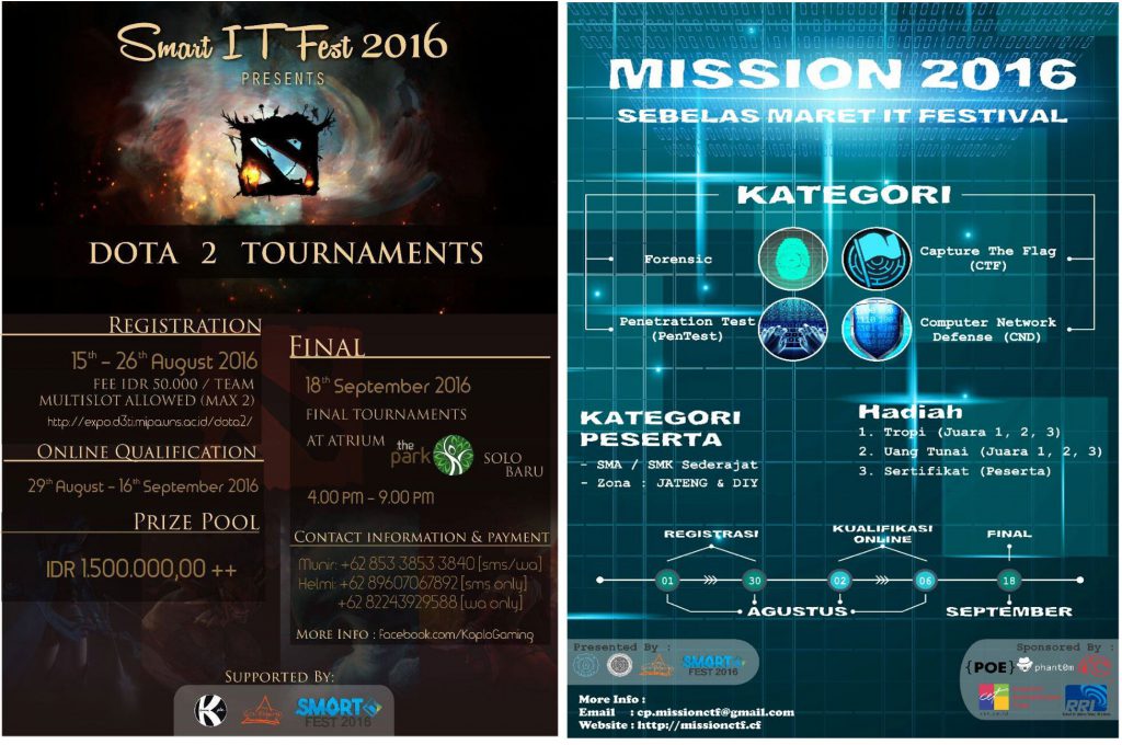 DOTA2 Tournaments dan MISSION 2016.